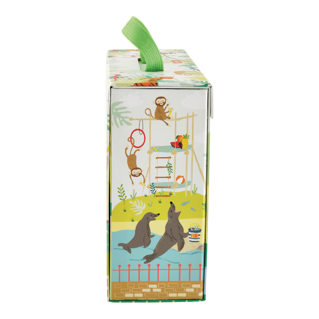 Playbox med träfigurer- Djungel & Zoo