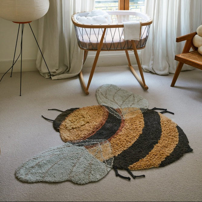 Washable Rug Bee, 115 x 150 cm