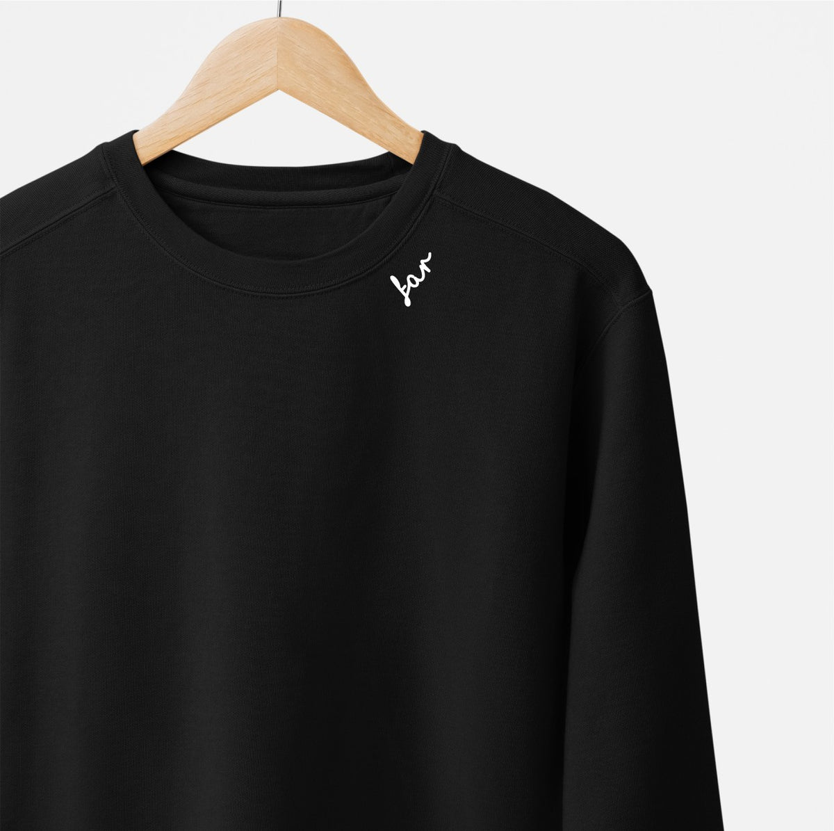Embroidered Collar Organic Cotton Sweatshirt "Far" (SE)