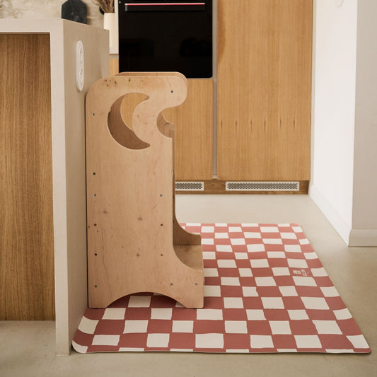 Kids Mealtime Floor Mat, Non-Slip & Waterproof - Chess Terra