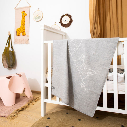 Merino baby blanket - Fox