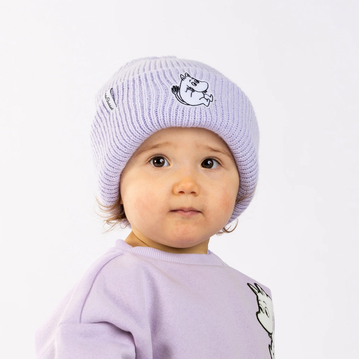 Moomintroll Felt Patch Beanie Kids - Lavender